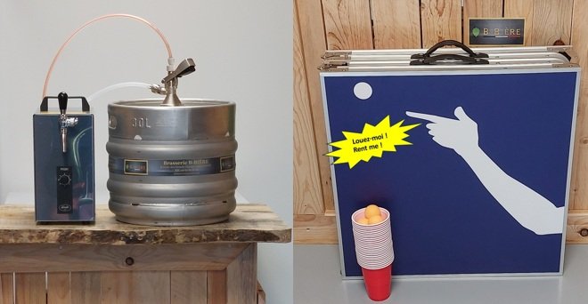 Tireuse avec fut et table beer pong